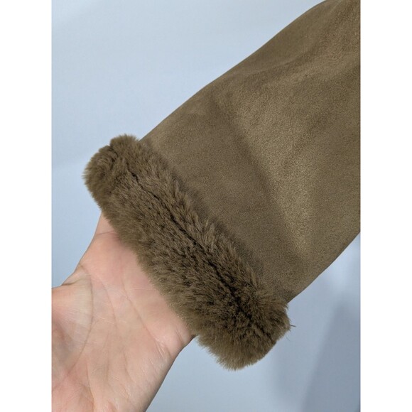 Lauren Ralph Lauren Faux Sherpa Suede Double Breasted Coat Long Heavy Sz 2XL - Picture 11 of 16